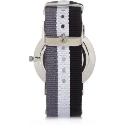 Grey stripe watch